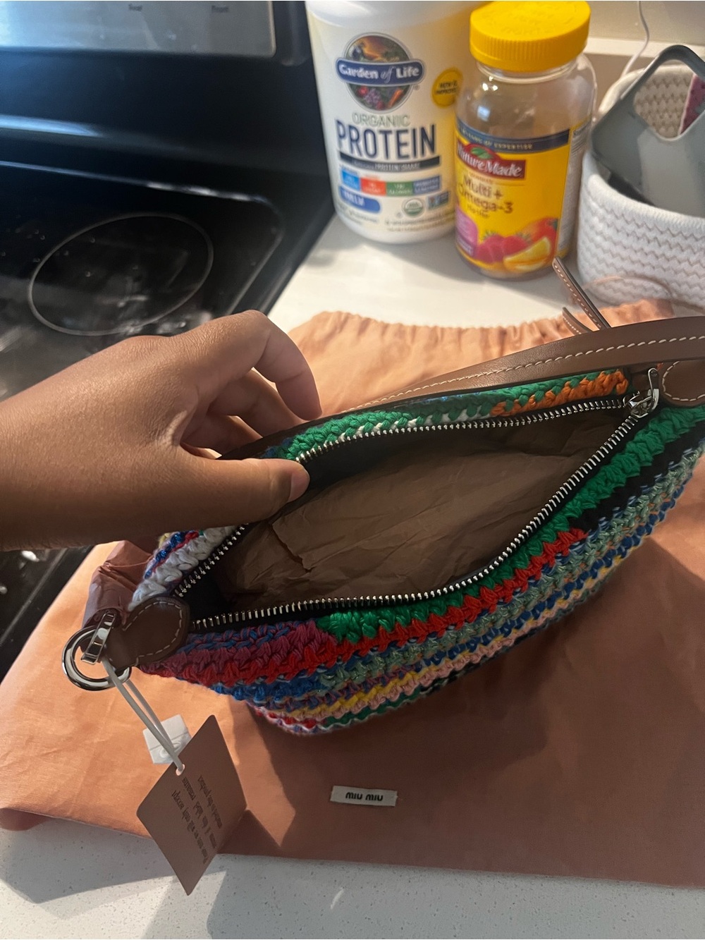 Miu Miu Spirit crochet pouch - Picture 9 of 11